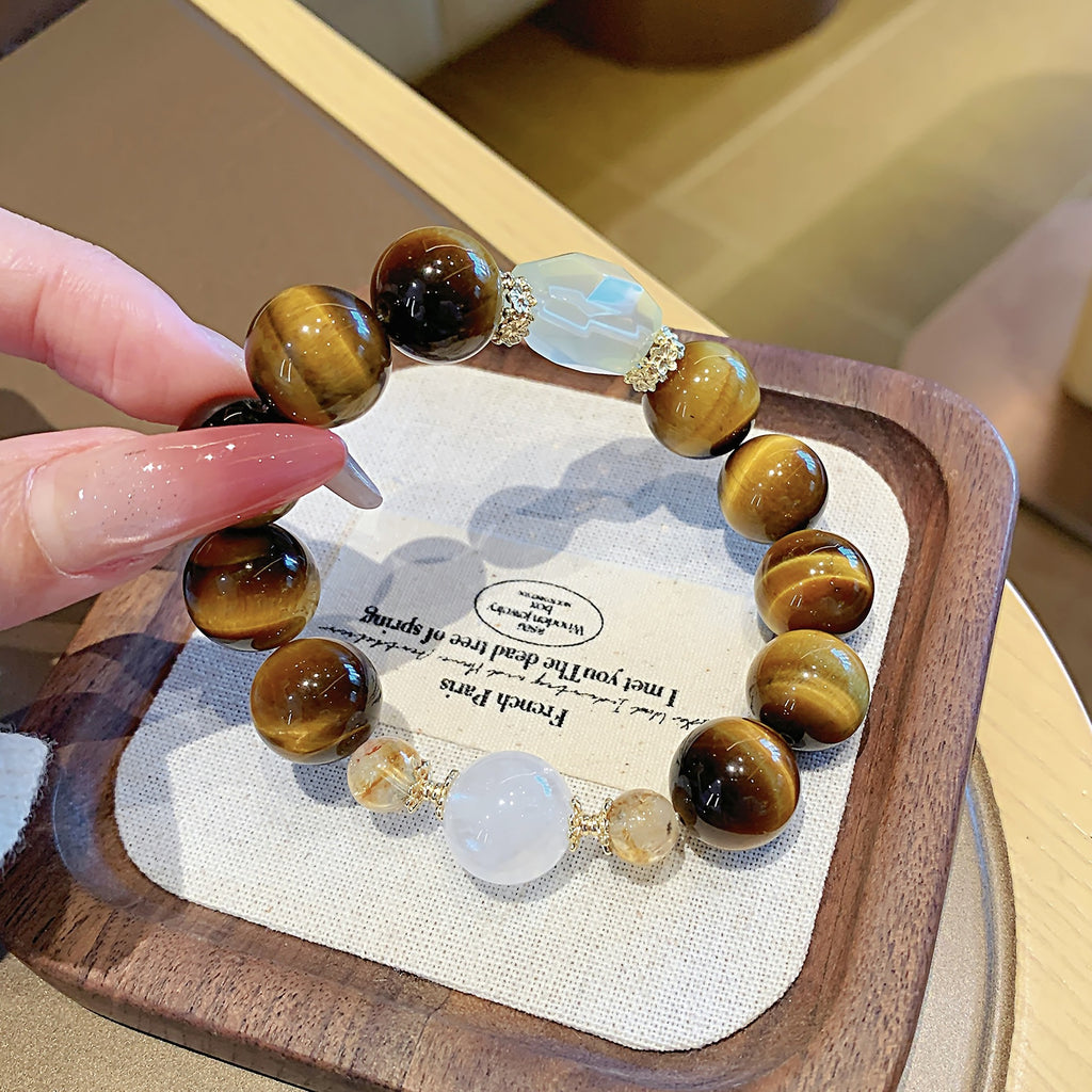 Natural Yellow Tiger Eye Wealth Stone Bracelet for Abundance Fortune-Boosting Hot-Selling Bracelet Natural Crystal Bracelet Chain