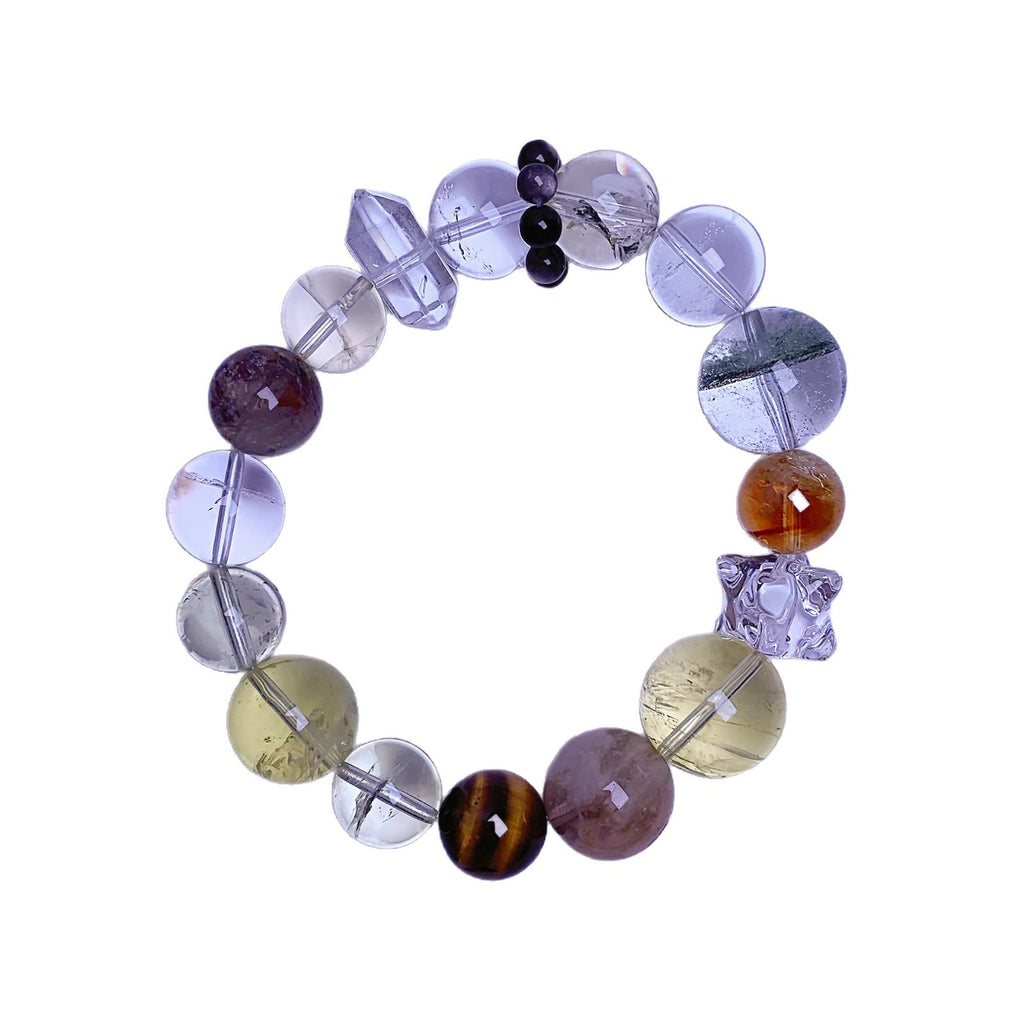 Yellow Tiger Eye Natural Crystal Bracelet Lucky Charm Bracelet diy Original Design Light Luxury Hand Jewelry String2025