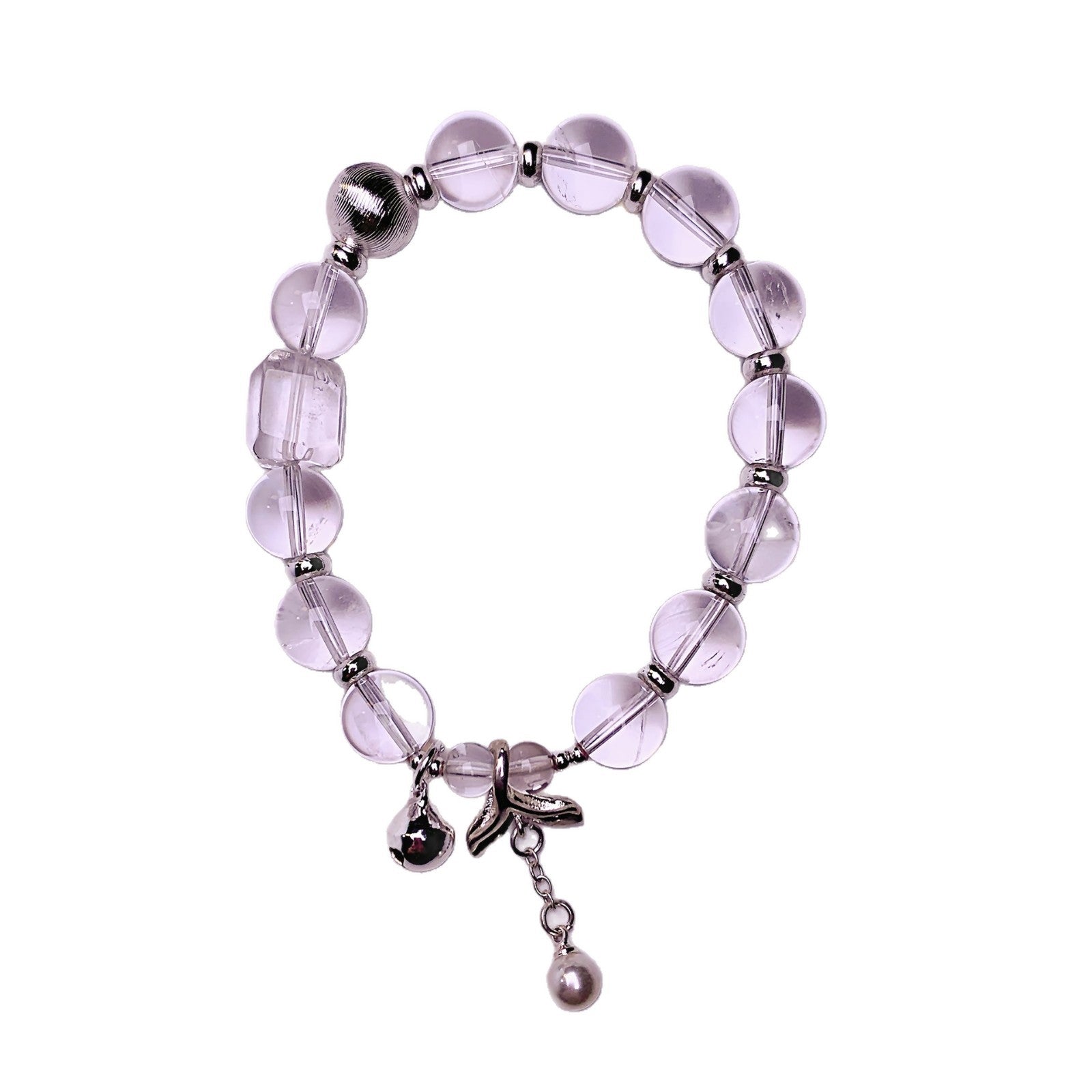 Natural Original White Crystal Bracelet Xiaohongshu Douyin Live Streaming Bracelet Source ins Light Luxury Internet Celebrity Style Bracelet