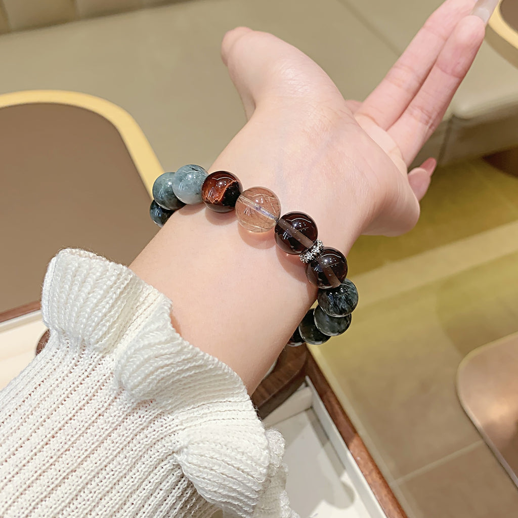Original Design High-End Bracelet Natural Crystal Strand diy Hot-Selling Crystal Jewelry Eagle Eye Stone Crystal Bracelet