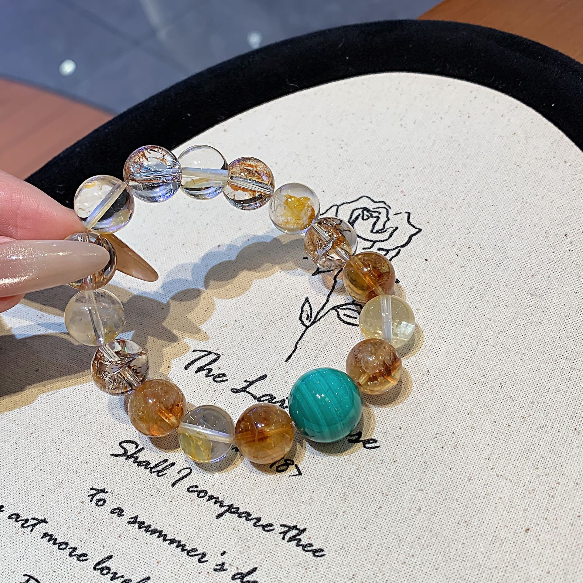 Natural Crystal Multi-Gemstone Bracelet Original design fashionable high-end crystal chain Ketang Crystal Bracelet Factory