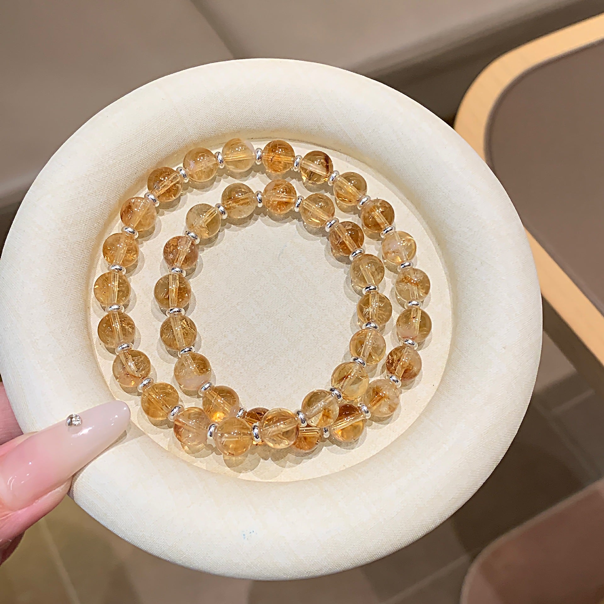 Natural Yellow Crystal Bracelet Gift for Best Friend or Girlfriend Huang Asai Jewelry Accessories Huang Asai Crystal Bracelet