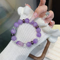 Natural Amethyst Bracelet for Women Original Design Crystal Bracelet High-end Good Luck Birthday Gift Crystal Beads
