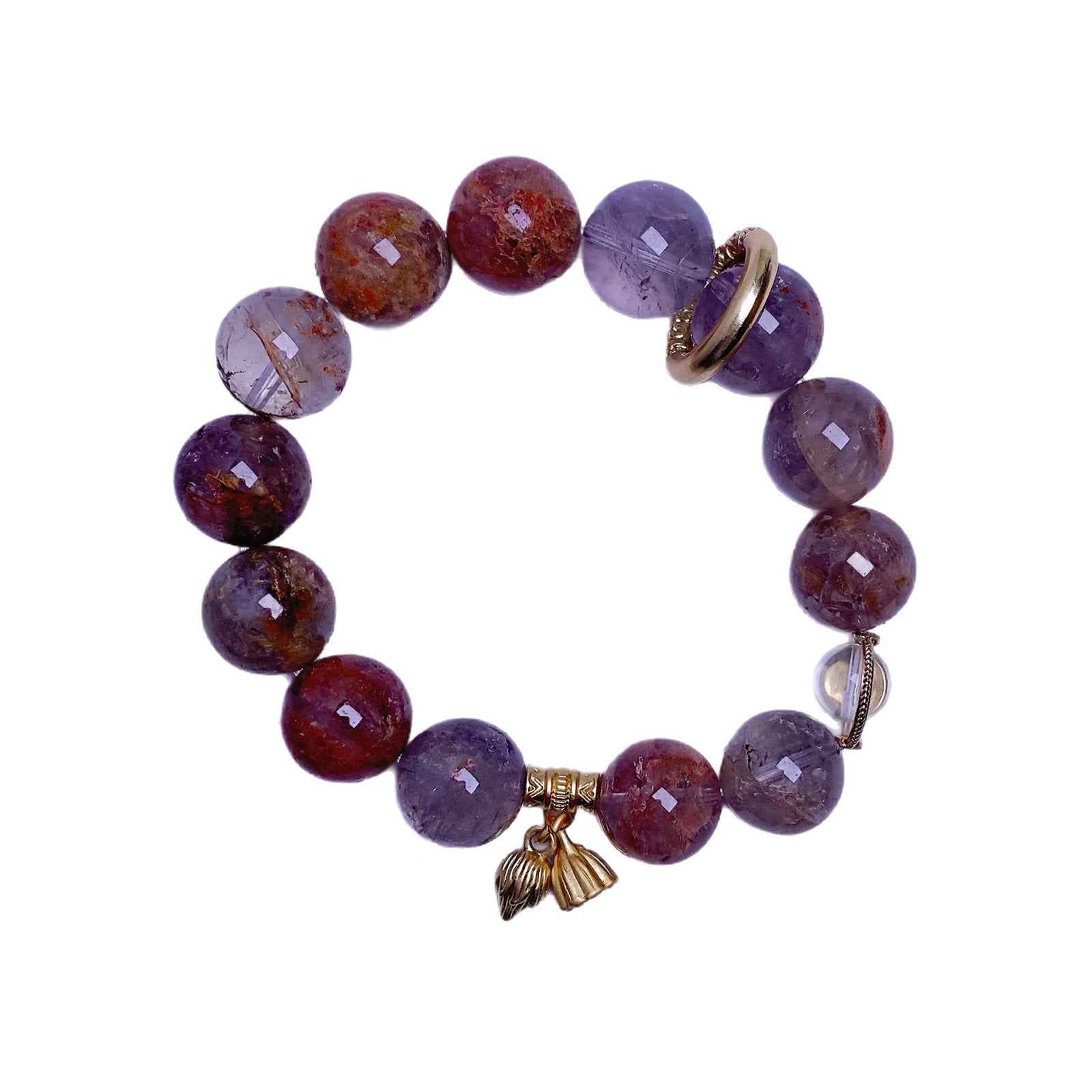 Natural Crystal Purple Ghost Bracelet Original Design Natural Crystal Hot-Selling Jewelry diy Ketang Jewelry Factory