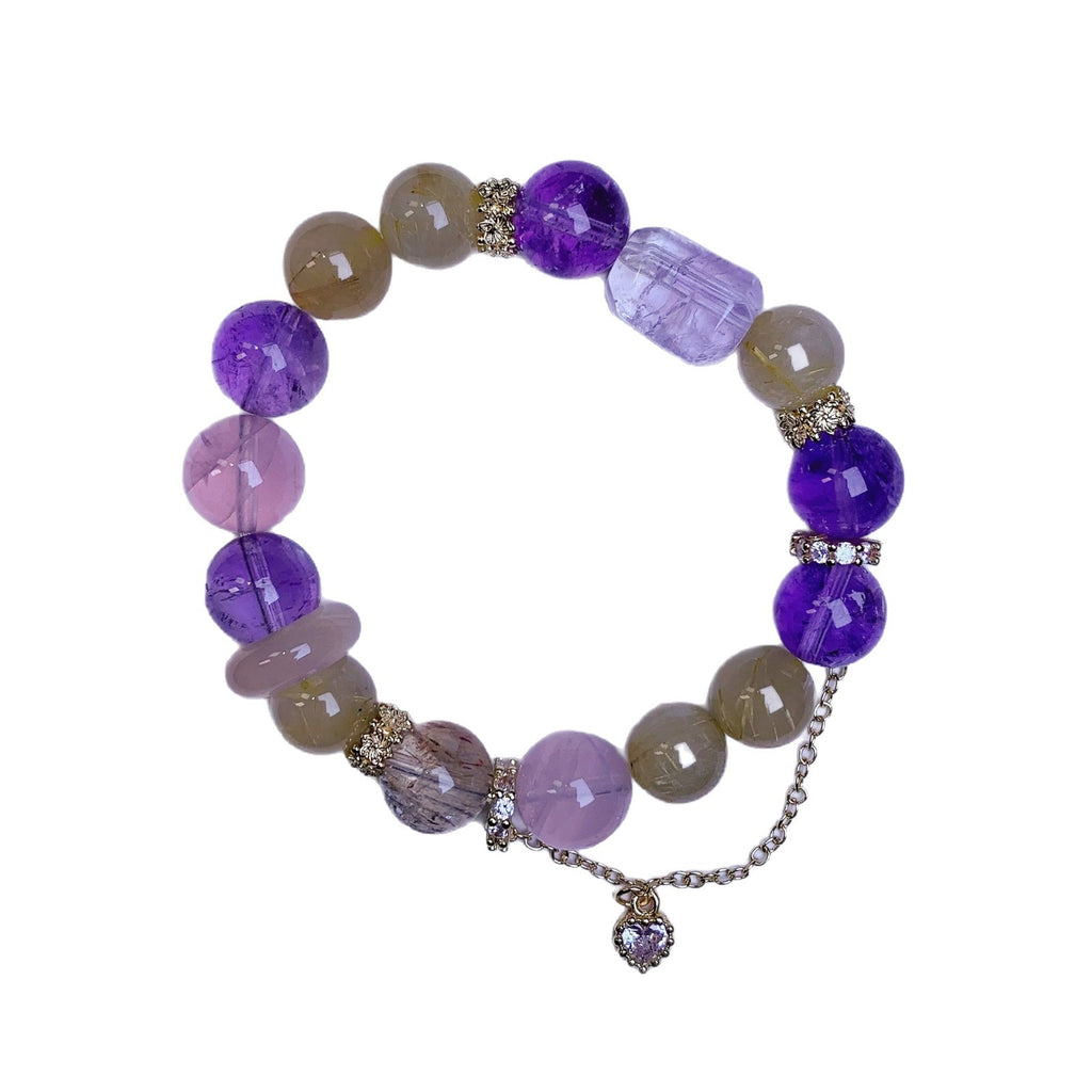 Natural Amethyst Bracelet Design Multi-Treasure Bracelet TikTok Xiaohongshu Live Supply Hot-Selling Bestseller Crystal Beads