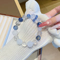 Natural blue-green fluorite crystal bracelet Natural Crystal Strand Original Design Bracelet diy Jewelry Factory Wholesale