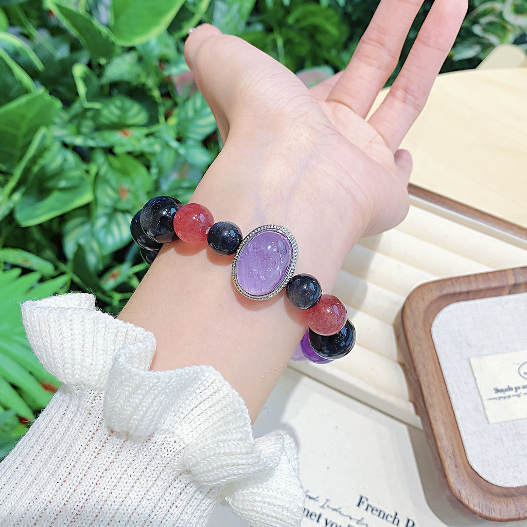 New Arrival Amethyst Bracelet Natural Crystal Jewelry Hot-Selling Exclusive for Cross-Border Handmade Bracelet