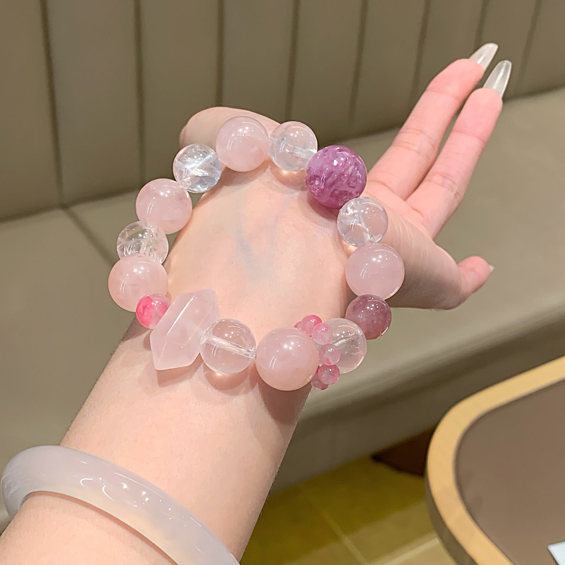 Natural Crystal Bracelet for Women Original design pink crystal fashion bracelet diy Hot-Selling Accessories Crystal Bracelet