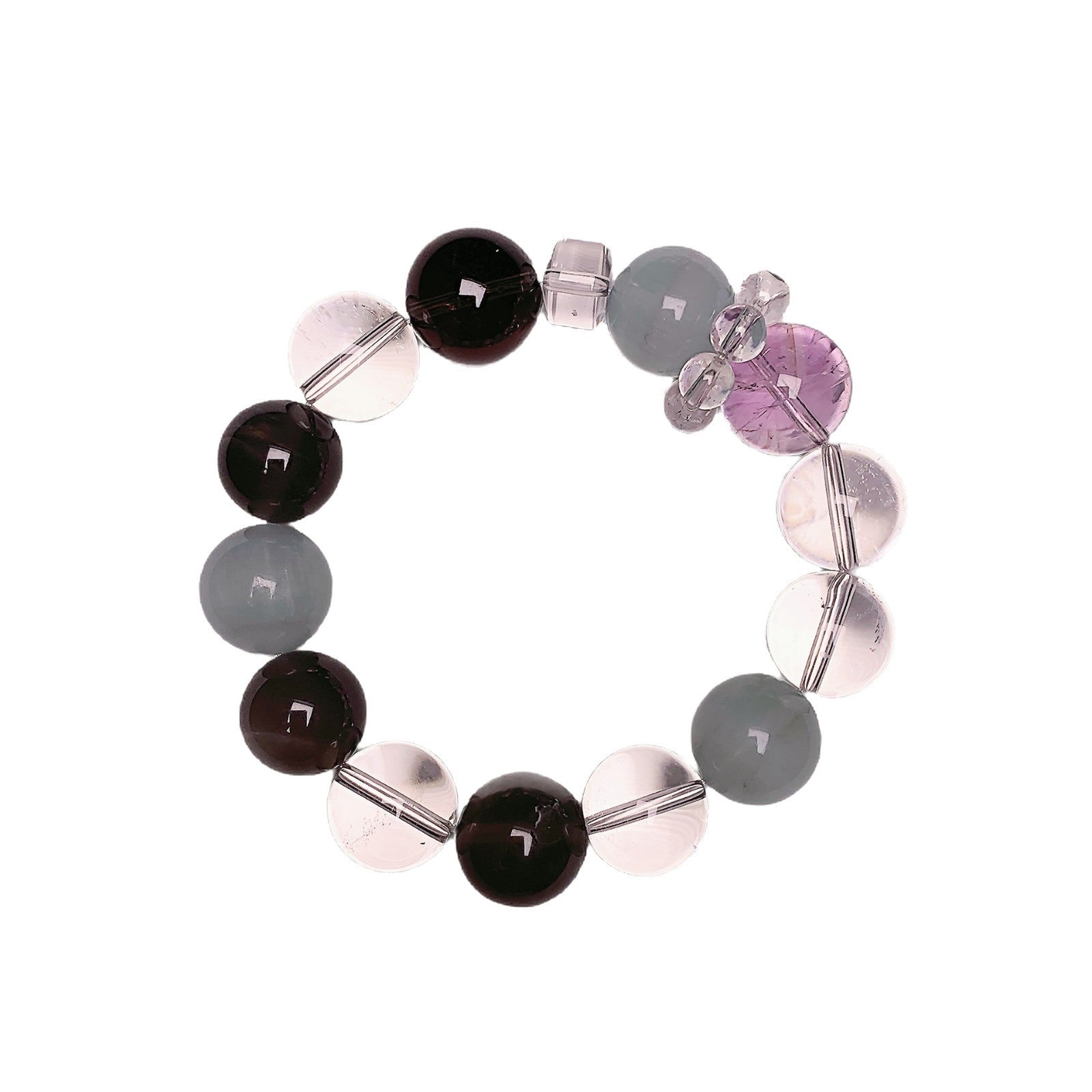 Original Personalized Multi-Gemstone Crystal Bracelet Vintage Style Single Circle Bracelet for Men and Women Natural Aquamarine Bracelet