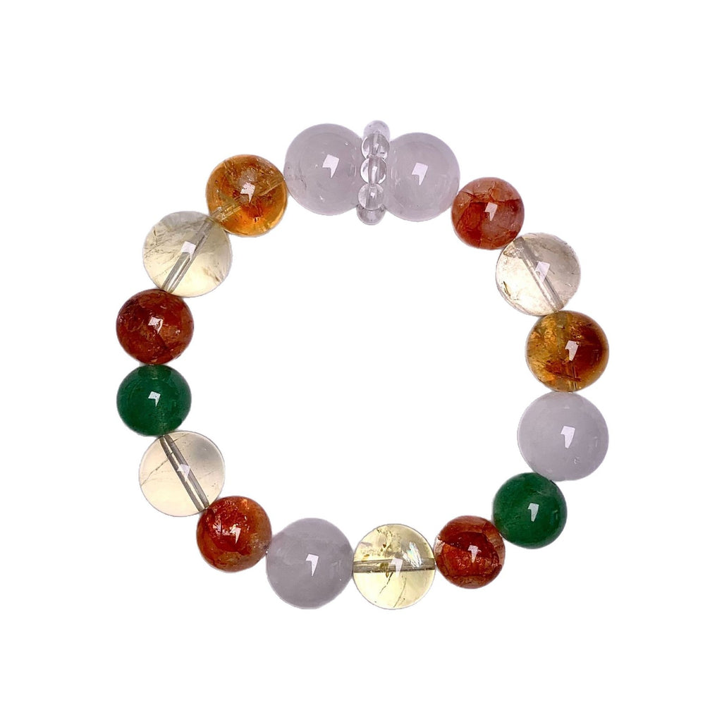 Original Design Natural Crystal Large Grain Multi Treasure Bracelet Factory Wholesale Red Gum Flower Crystal Bracelet