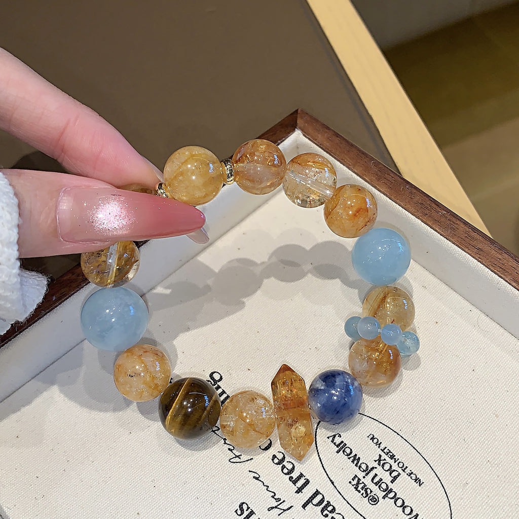 Huangta Jing Natural Crystal Bracelet Chinese Style New Hand Jewelry Hot-selling Natural Crystal Hand Jewelry String