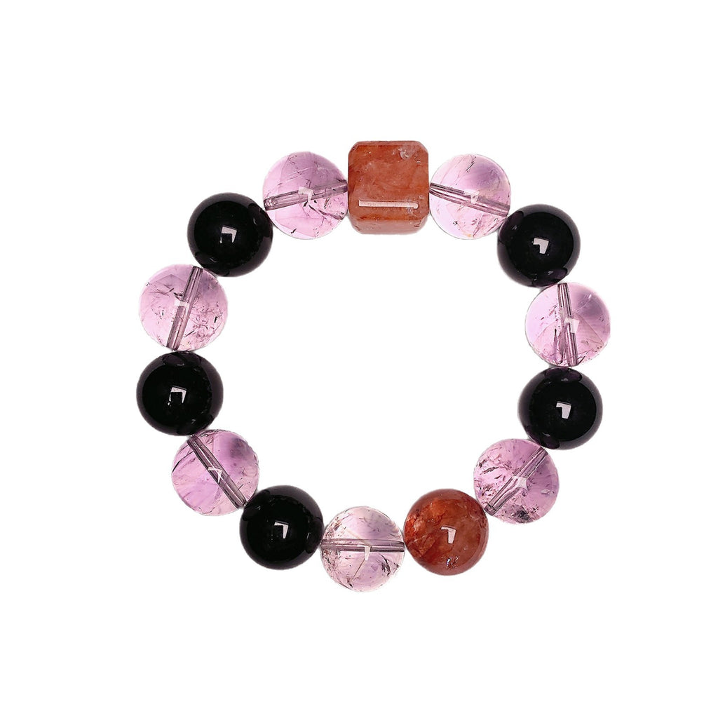 Natural Crystal Bracelet Light Luxury Retro High-end Clear Hand Jewelry Natural Crystal Bracelet Amethyst Bracelet