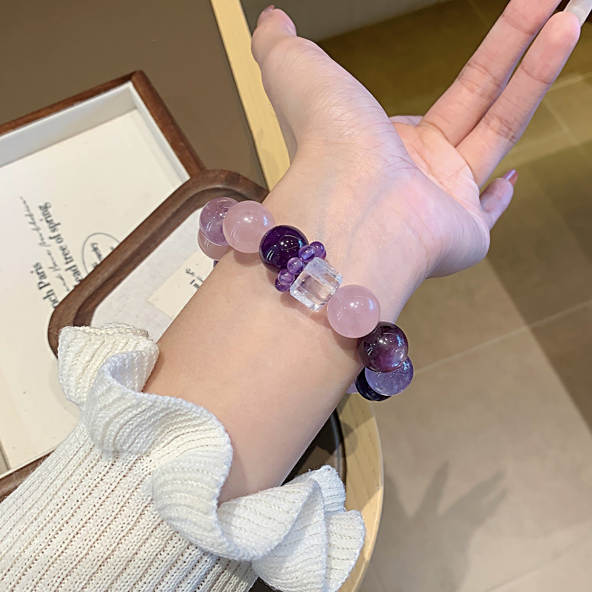 Natural Amethyst Jewelry Bracelet Chain Original Design Hot-Selling Bracelet Jewelry Natural Crystal Multi-Gemstone Bracelet