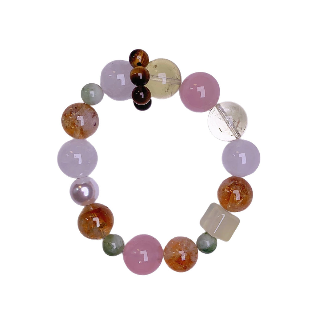 Natural Multi-Gemstone Crystal Bracelet Natural Crystal Bracelet Jewelry White Ghost Bracelet Fashion Original Design