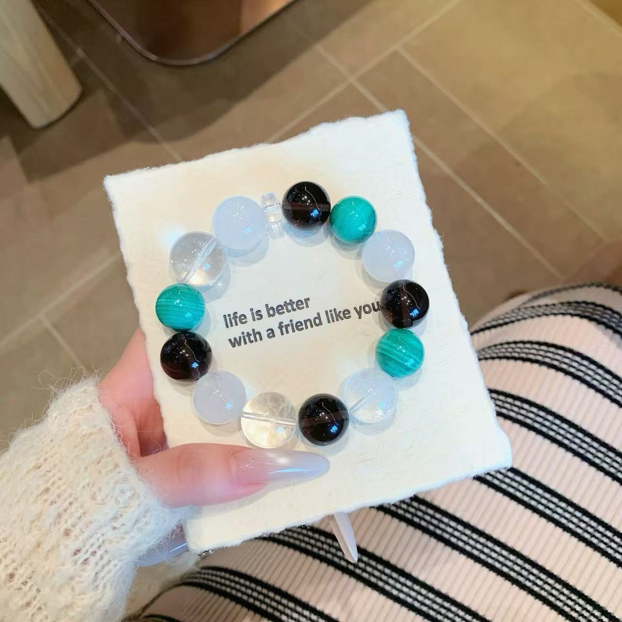 Internet Celebrity Style Crystal Bracelet New style women's single loop bracelet Exquisite bracelet as a birthday gift for girlfriend or best friend