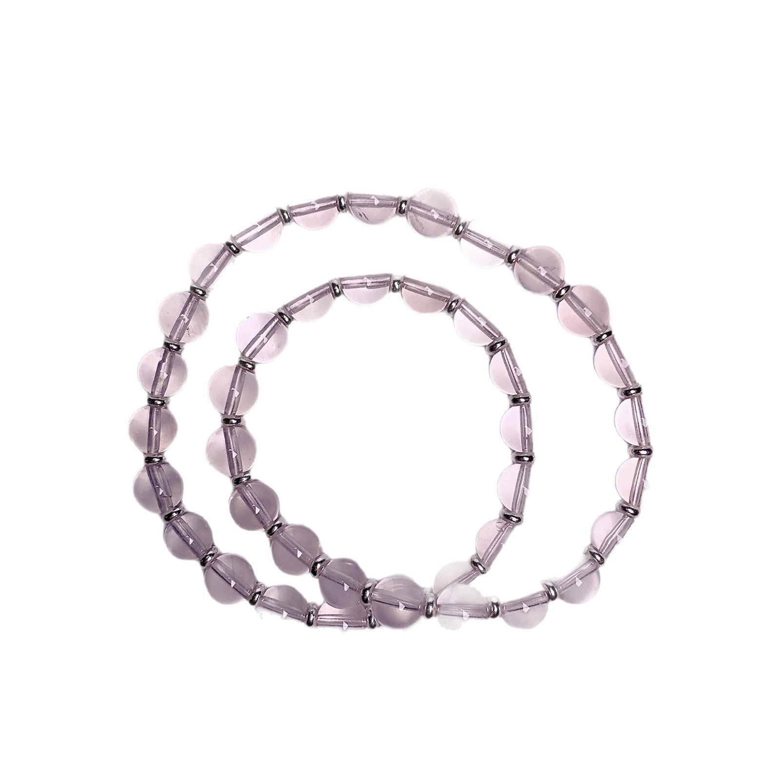 New ins Sweet and charming style Transparent Pink Beaded Bracelet Elegant Versatile Crystal Bracelet Rose Quartz Crystal Bracelet