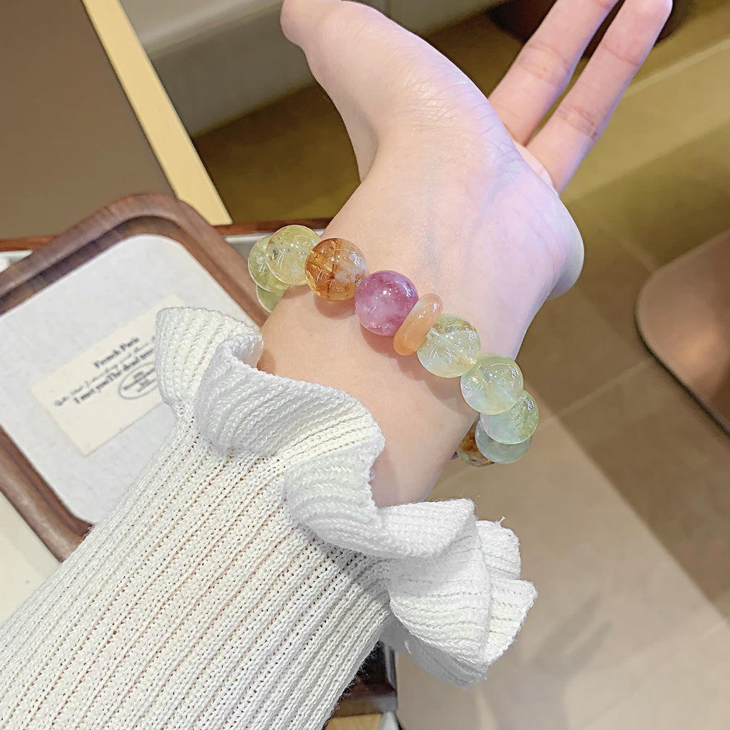 Natural Lemon Crystal Jewelry Bracelet Original Design Bracelet Fashion Bracelet diy Natural Crystal Multi-Gemstone Bracelet