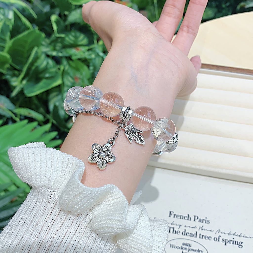White Crystal Hot-Selling Bracelet Natural Jewelry Crystal Bracelet Cross-Border Exclusive Supply Light Luxury Style High-end Feel Bracelet