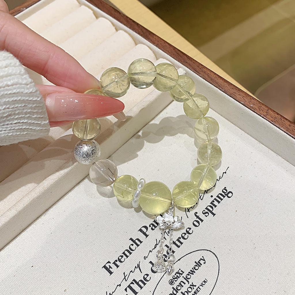 Autumn New Natural Crystal Bracelet High-end Design Xiaohongshu Hot-selling Bracelet Lemon Crystal Bracelet