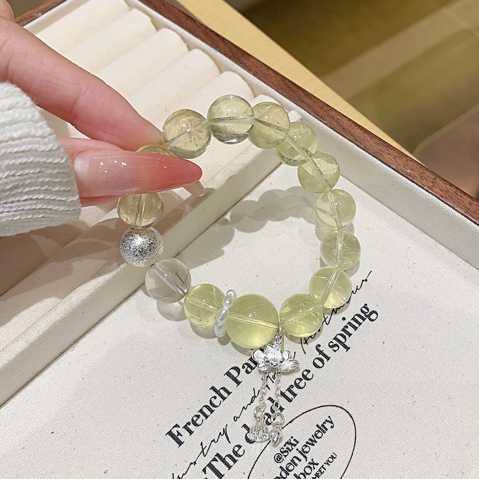 Autumn New Natural Crystal Bracelet High-end Design Xiaohongshu Hot-selling Bracelet Lemon Crystal Bracelet