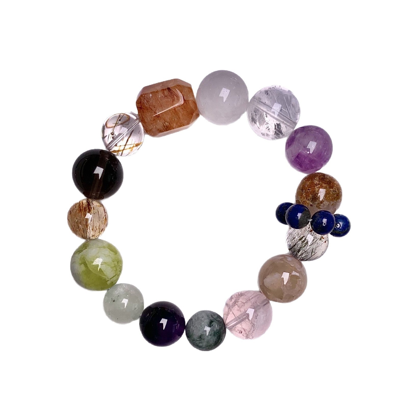 Monet Garden Series Multi-Gem Crystal String Dopamine Rainbow Color Bracelet Light Luxury Exquisite Macaron Color Bracelet