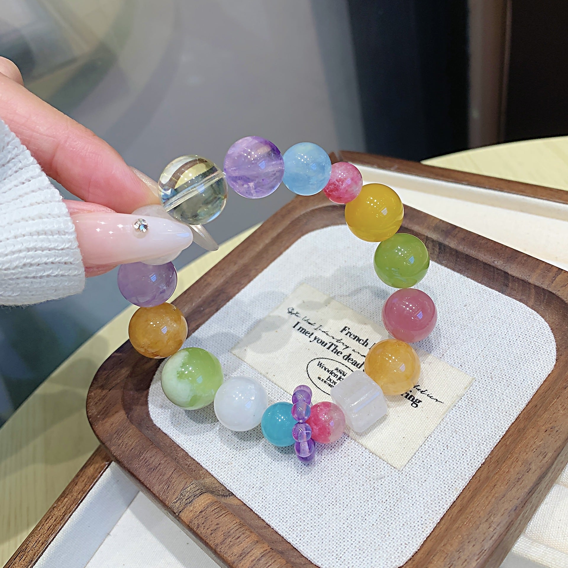 Natural Crystal Bracelet Colorful Candy Natural Multi-Gemstone Bracelet for Women Original Design Bracelet Amethyst Bracelet