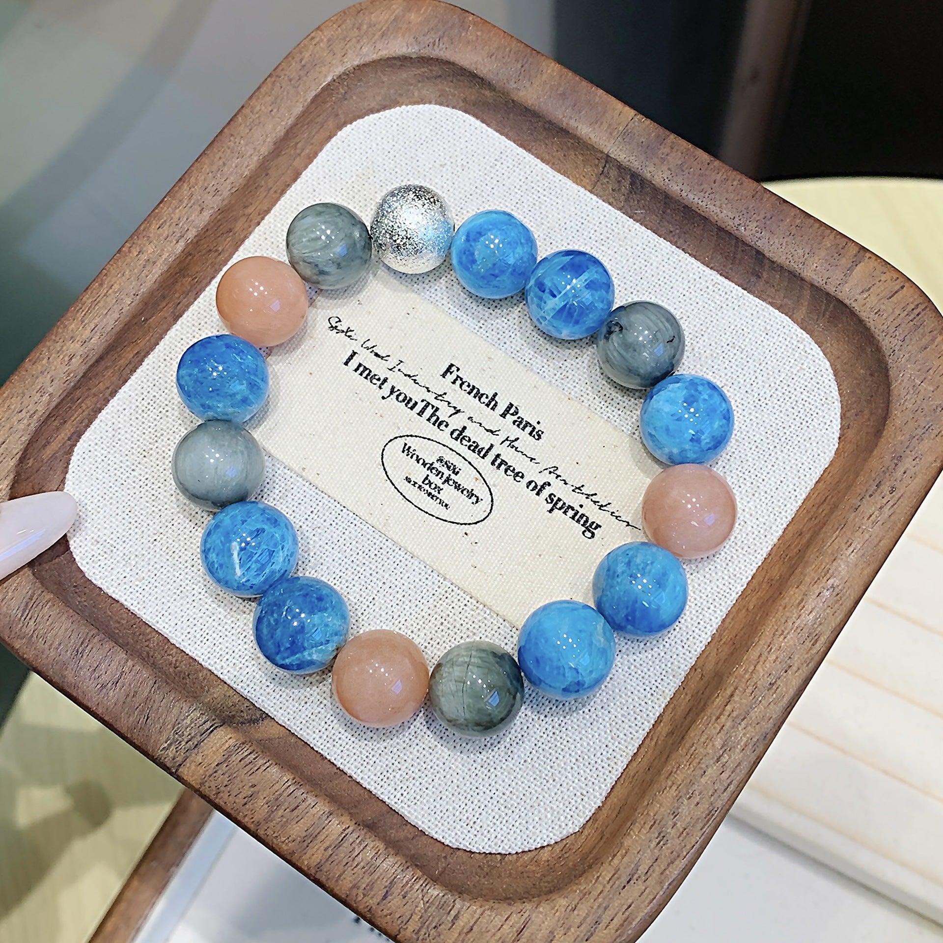 New Chinese Style Retro Sea Grain Stone Bracelet Niche Design Cool Style for Women Exquisite Ancient Style Fashion Crystal Bracelet