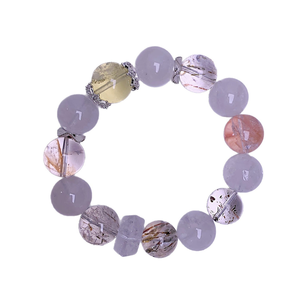 White Ghost Crystal Bracelet diy Original design light luxury high-end bracelet Cross-border Hot-Selling Hand Jewelry Crystal Beads