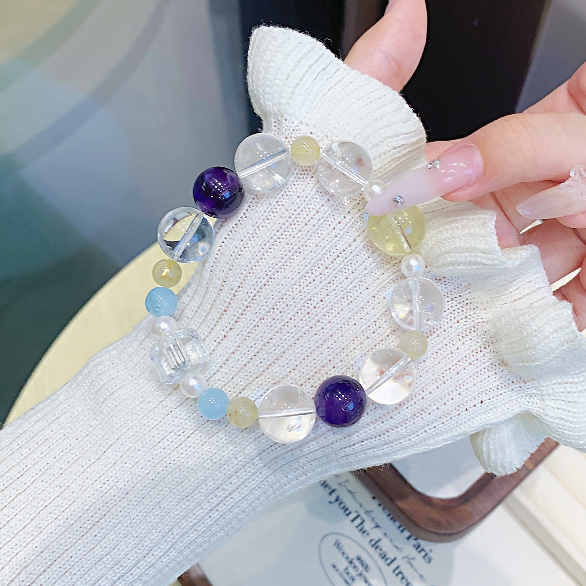 Natural White Crystal Bracelet Original Design Natural Crystal Bracelet Wholesale Jewelry Accessories Factory Bracelet diy