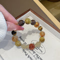 Natural Yellow Pagoda Crystal Men's and Women's Zodiac Year Bracelet Light Luxury Design Bracelet Jewelry Gift Multi-bead Bracelet