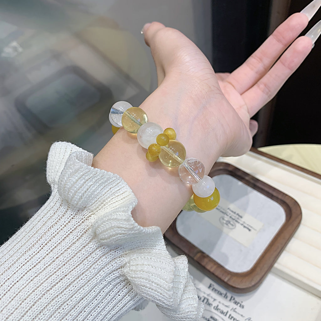 Natural Lemon Crystal Bracelet Fashion Original Design Women's Bracelet Jewelry Crystal Hand Accessories Wholesale
