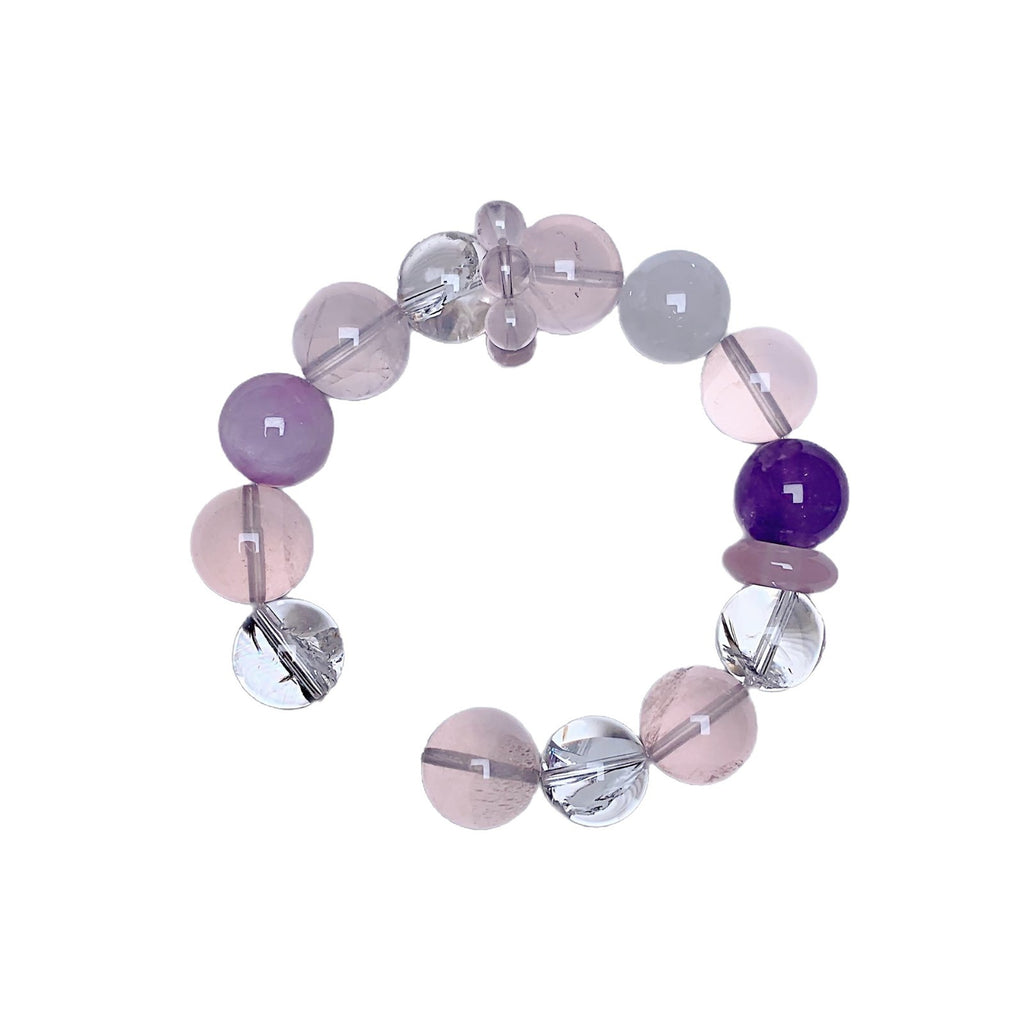 Original Design Natural Crystal Large Particle Multi-Gem Bracelet13mm Large Bead Bracelet Manufacturer Direct Wholesale