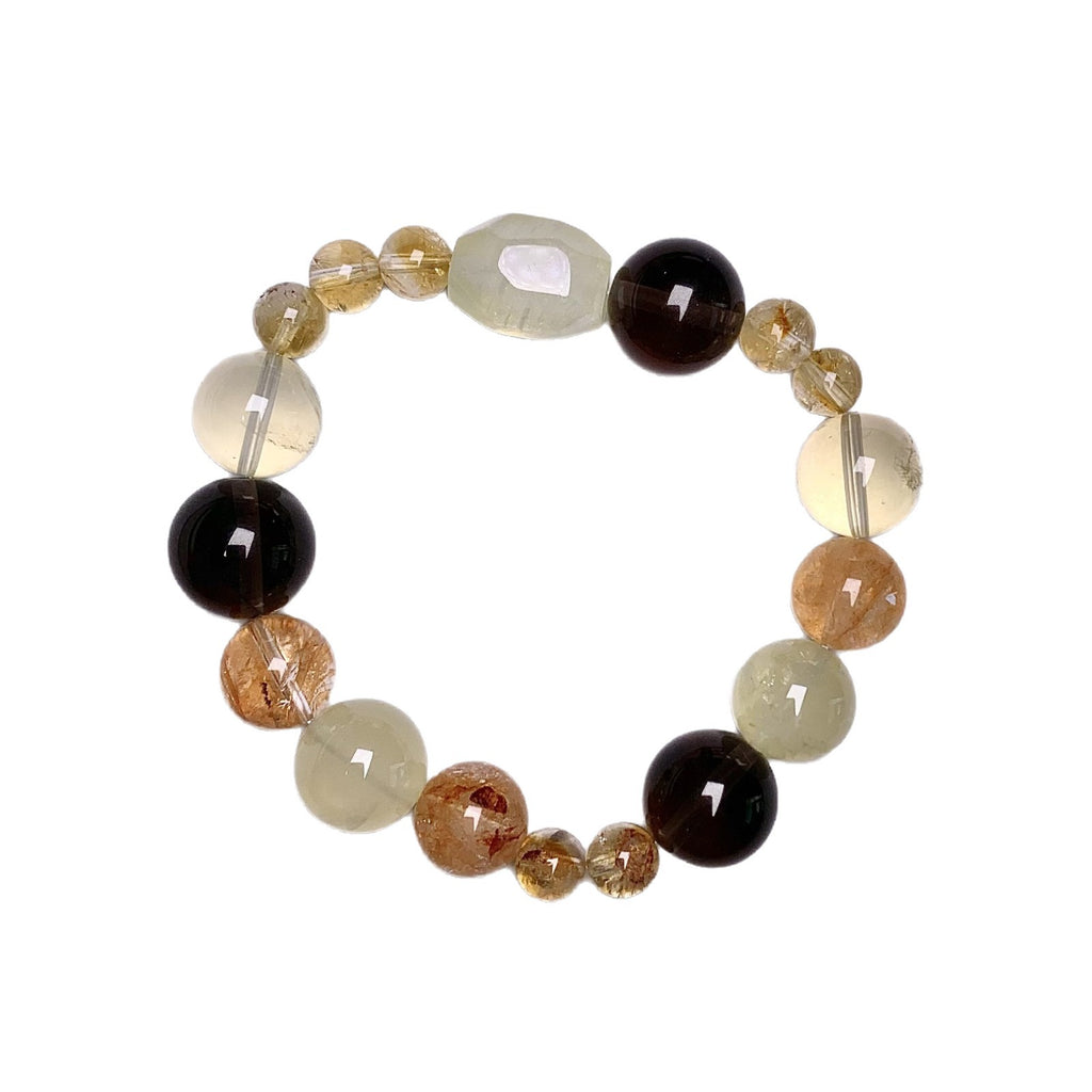 Natural Multi-Gemstone Crystal Bracelet Original niche design high-end gift jewelry Lemon Crystal Bracelet