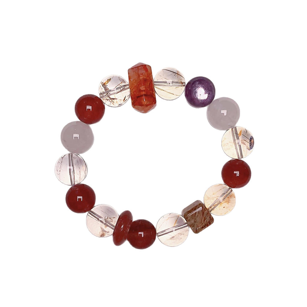 Sweet and Fresh Beaded Bracelet diy Handmade Beaded Niche Crystal Bracelet Strawberry Crystal Natural Crystal Bracelet