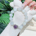 Exquisite White Moonlight Bracelet Natural Moonstone Amethyst Bracelet Gift Bracelet for Girlfriend Crystal Bracelet