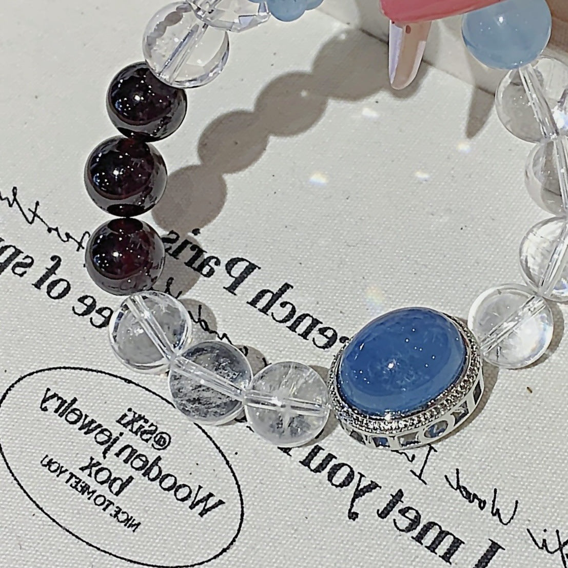 Natural White Crystal Bracelet Transparent Airy White Crystal Niche Design Simple Everyday Versatile Crystal Bracelet