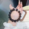 Natural Tea Obsidian Fashion Bracelet Versatile Light Luxury High-End Jewelry Hand Accessories Hot-selling Natural Crystal Bracelet