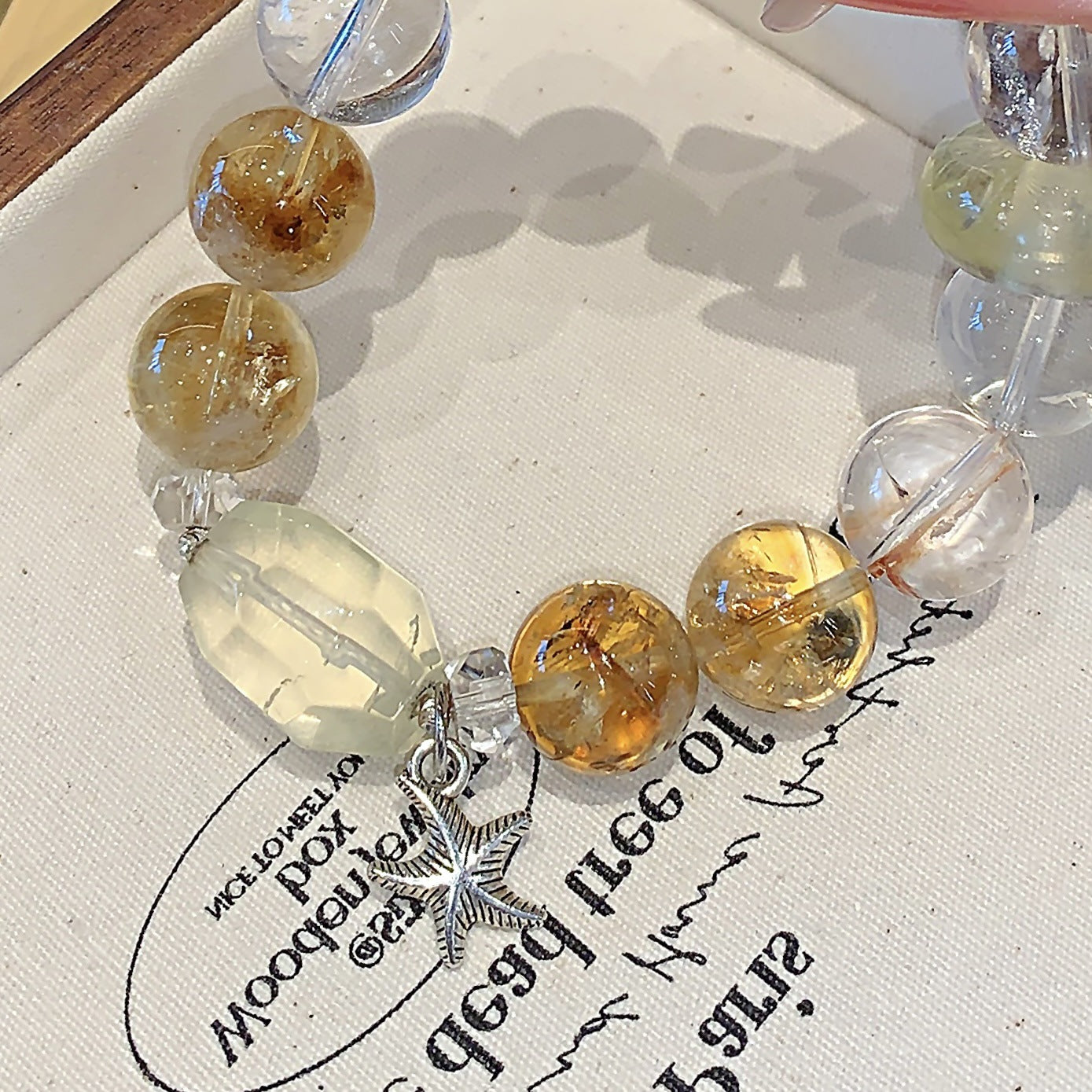Natural Yellow Pagoda Crystal Multi-Gem Bracelet Fortune Design Jewelry Crystal Bracelet Hot-Selling Hand Jewelry diy Crystal Beads
