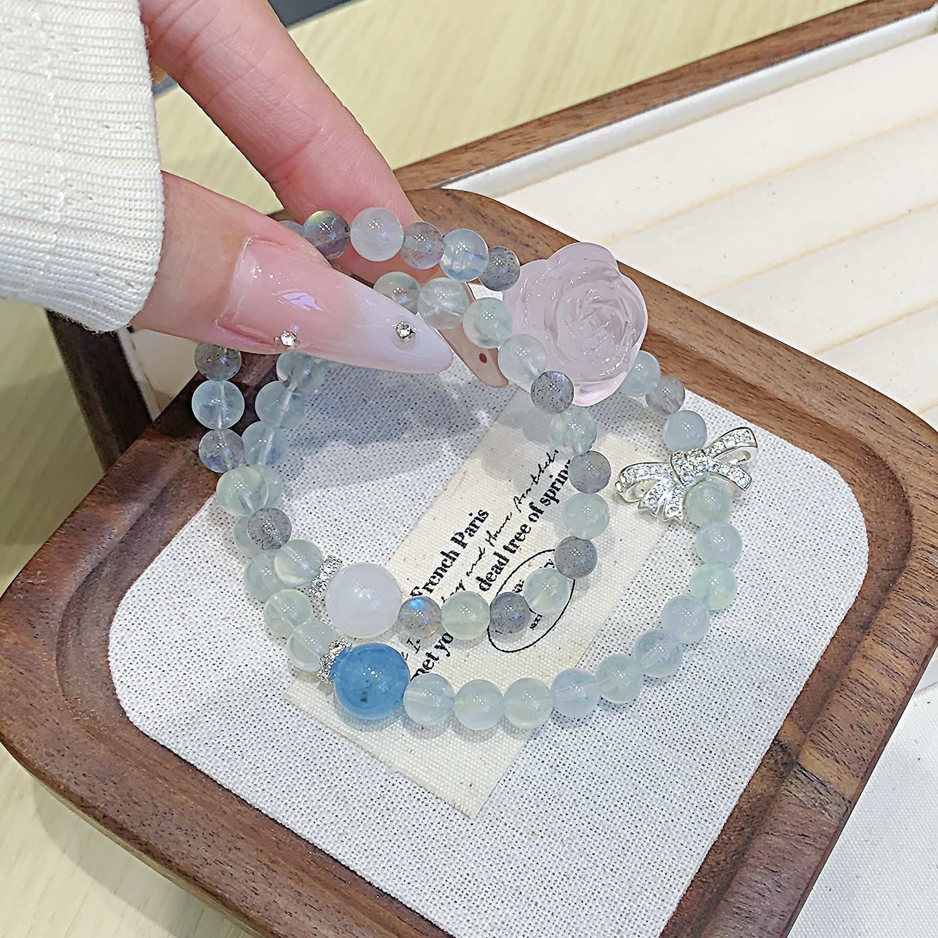 Pink Crystal Bracelet Bracelet Jewelry Wholesale Artificial Bracelets Natural Crystal Bracelet Jewelry High-end Bracelet for Women