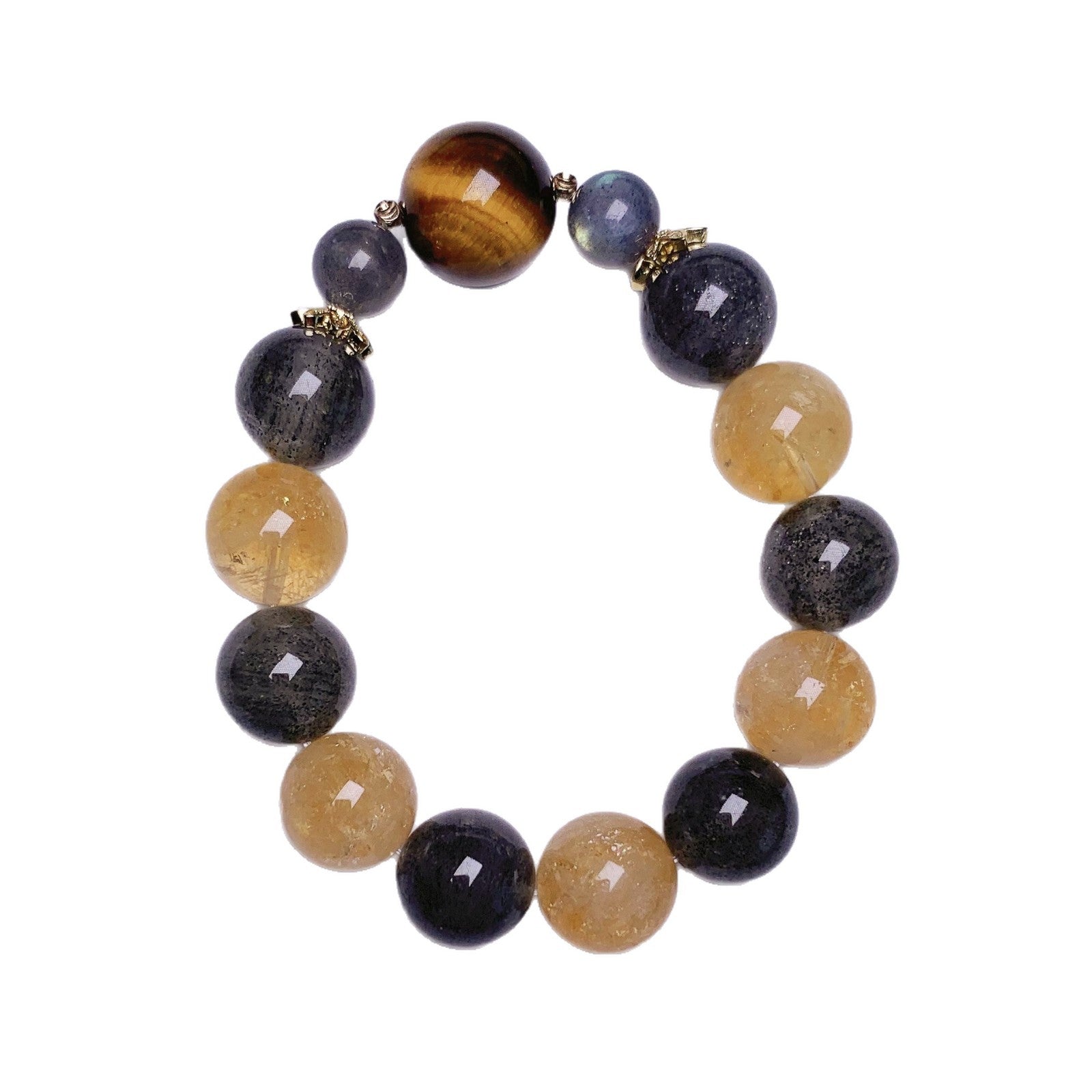 Natural Yellow Acai Crystal Bracelet Single Loop Handmade Jewelry Wholesale Lucky Bracelet