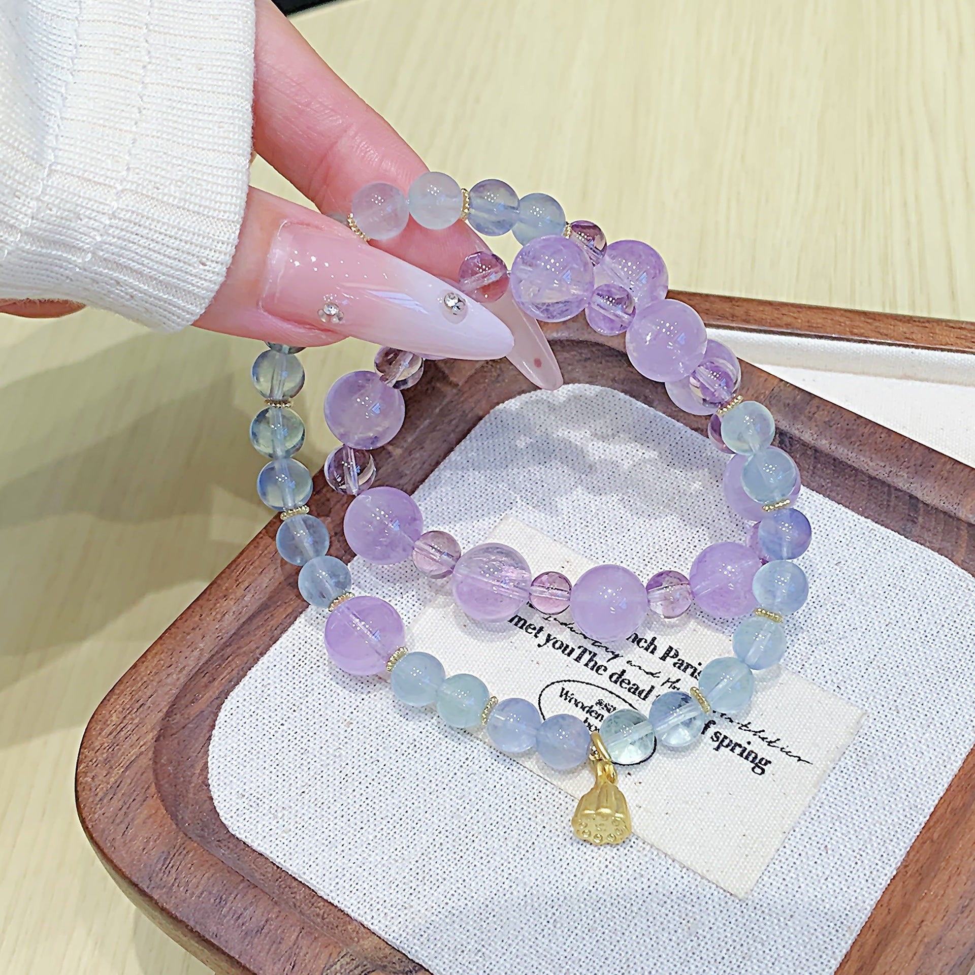 Amethyst Bracelet Jewelry diy Wholesale Artificial Bracelets Natural Crystal Bracelet Hot Item Crystal Bracelet