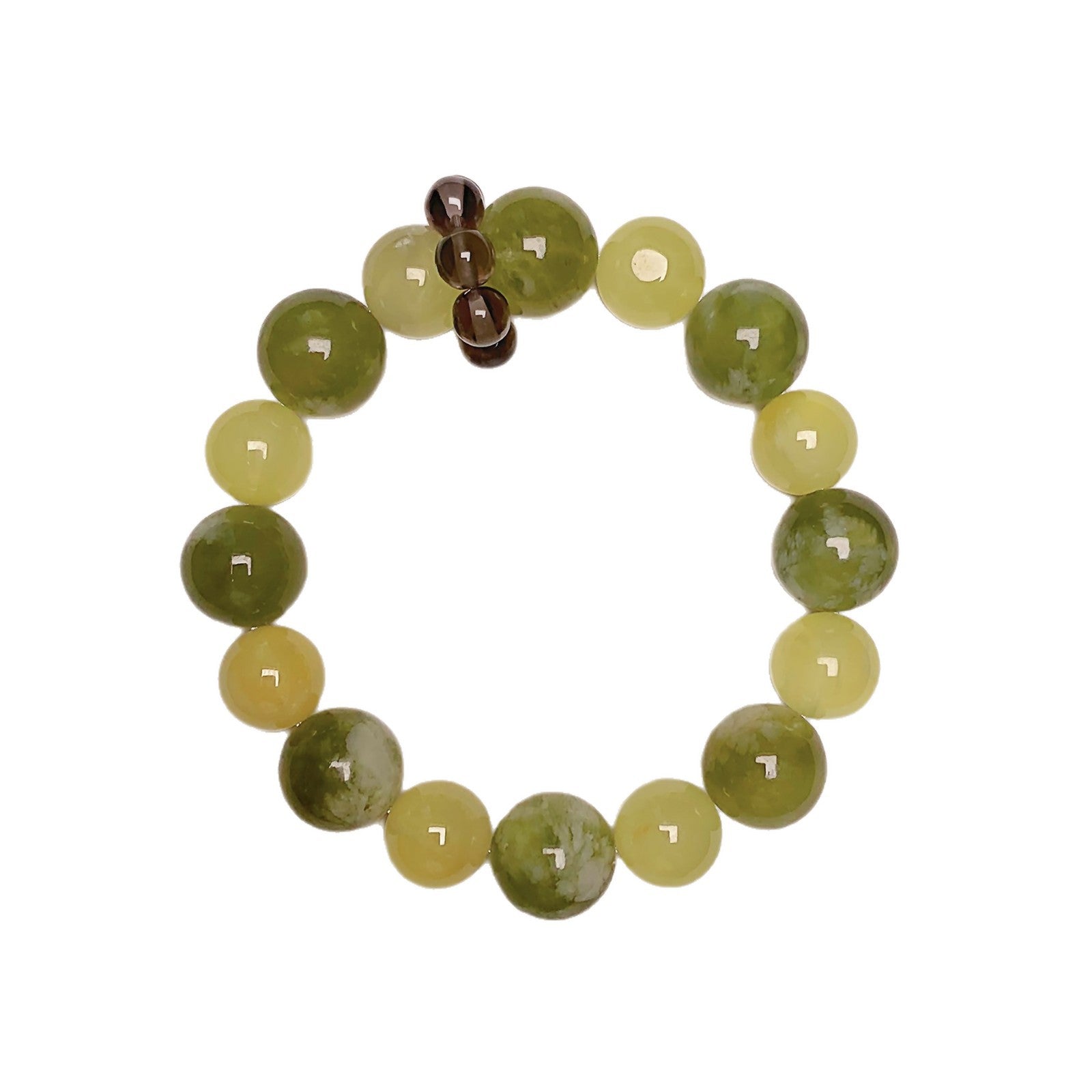 【Spring Mountain Snow】Natural Xiuyan Jade Bracelet Green Grape Milk Cap Xiuyan Crystal Hand Jewelry String Natural Crystal Bracelet
