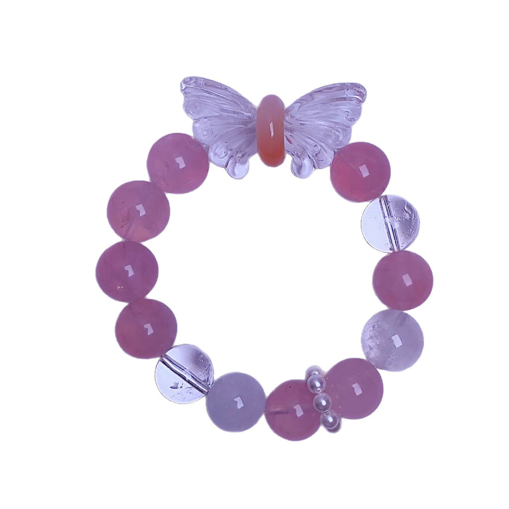 High-quality Natural Rose Quartz Girl Bracelet Original Design Niche Light Luxury Style Gift Bracelet Ketang Jewelry Factory