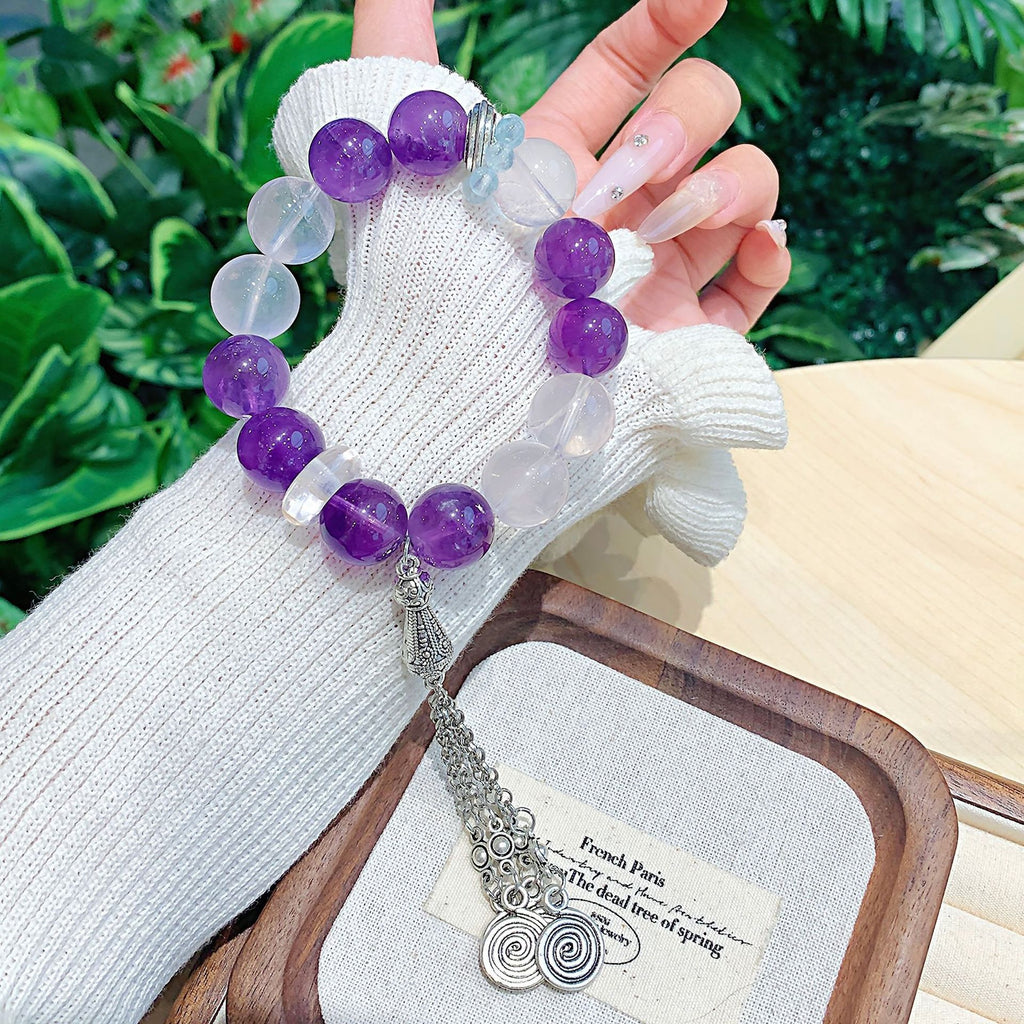 Natural Amethyst Bracelet Niche design high-end unisex bracelet Show off Cute Bracelet Chain Wholesale