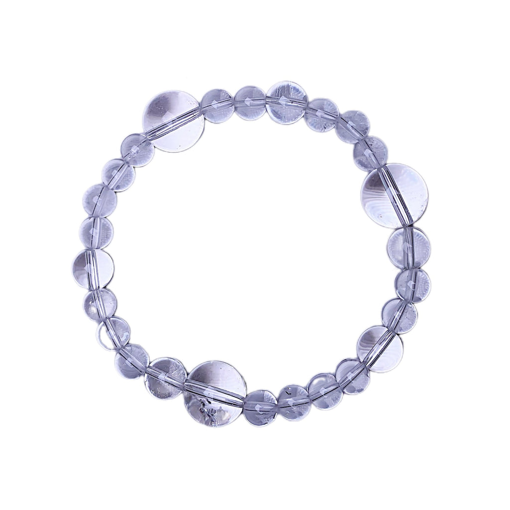 Internet Celebrity Style Summer Natural Crystal Bracelet White Crystal diy Beaded Women's Light Luxury Style High-end Women's Bracelet