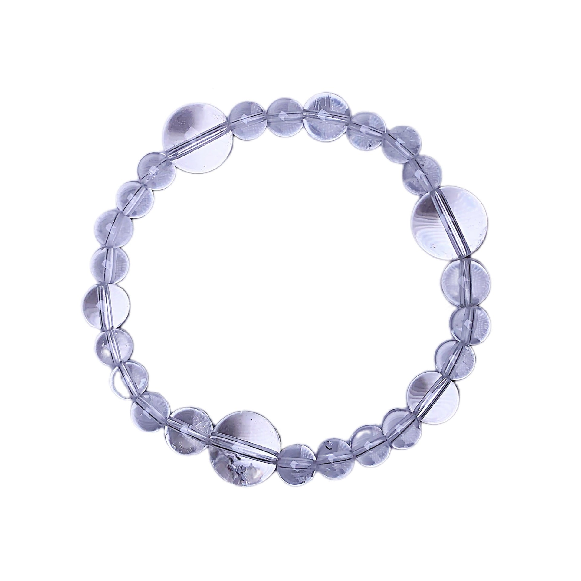 Internet Celebrity Style Summer Natural Crystal Bracelet White Crystal diy Beaded Women's Light Luxury Style High-end Women's Bracelet