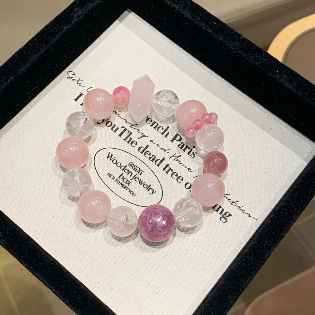 Natural Crystal Bracelet for Women Original design pink crystal fashion bracelet diy Hot-Selling Accessories Crystal Bracelet