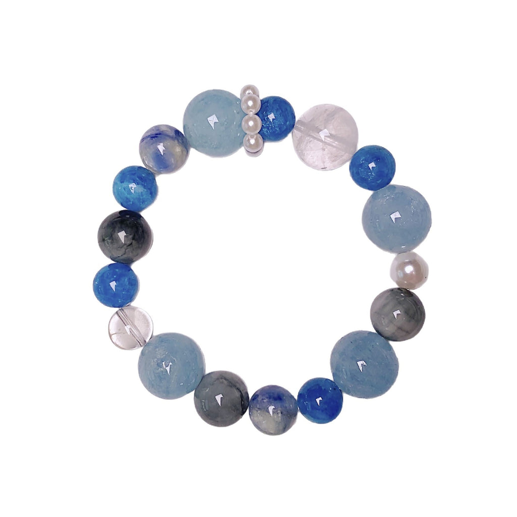 Natural Crystal Jewelry Bracelet Aquamarine Bracelet Jewelry diy Cross-border Hot-Selling Single Loop Bracelet Crystal Bracelet