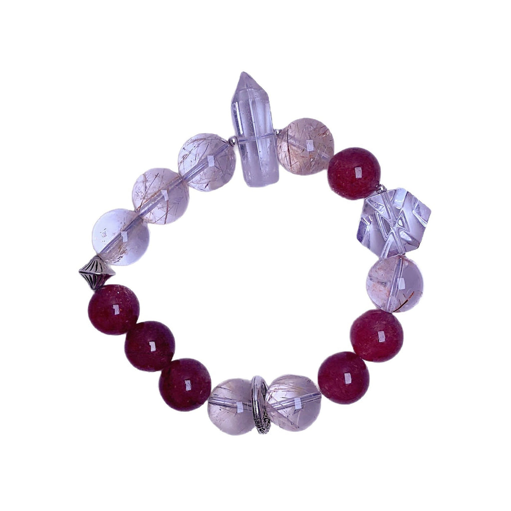 Natural Strawberry Crystal Bracelet Original Design Crystal Bracelet Jewelry Factory Wholesale Ketang Crystal Jewelry Factory