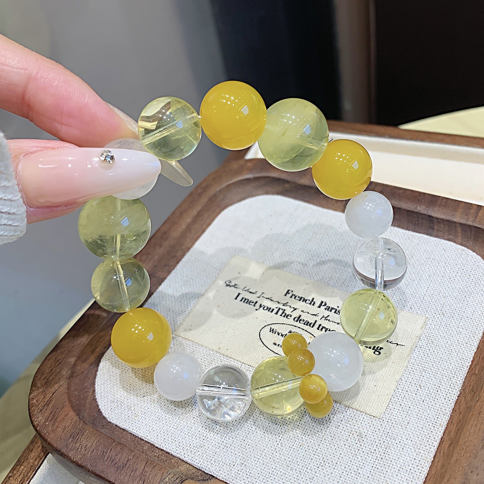 Natural Lemon Crystal Bracelet Fashion Original Design Women's Bracelet Jewelry Crystal Hand Accessories Wholesale